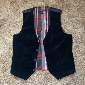 Velour vest black